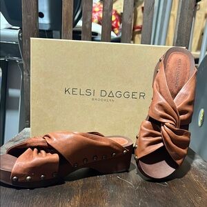 Kelsi Dagger Rust Leather Sandals
